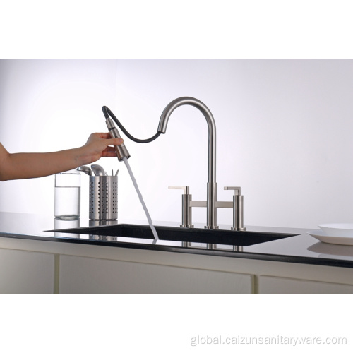 China Kitchen Faucets With Pull Down Sprayer Manufactory